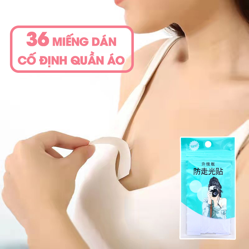 Set 36 Miếng Băng Keo Dán Cố Định Quần Áo - Băng Dính Thời Trang Chống Hở Áo, Chống Lộ Váy Đầm