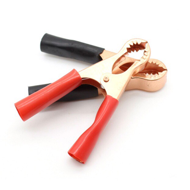 Bộ 2 chiếc Kẹp Bình Ắc Quy To 8cm ( 1 Đỏ - 1 Đen )