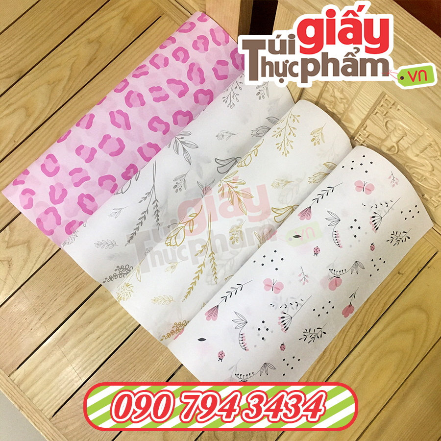 Giấy Gói Thời Trang, Phụ Kiện (500 tờ / 40x60cm / 40gsm / Hoa Lá Đồng)