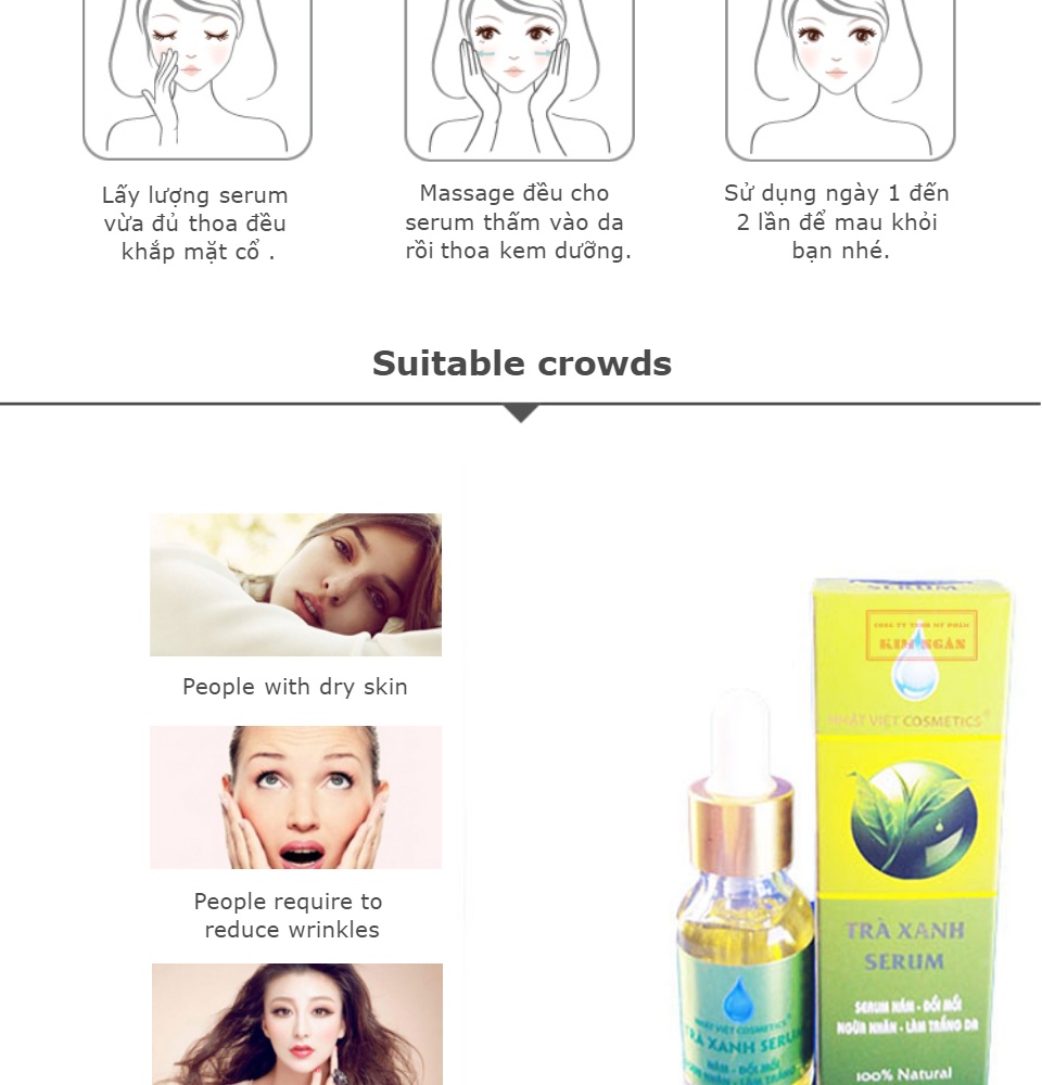 [HCM]Serum Trà Xanh Nám Tàn Nhang Đồi Mồi (15ml)