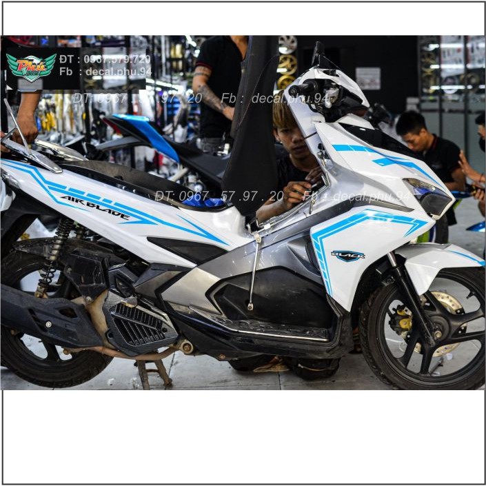 Tem rời ariblade trắng xanh 2016-2019