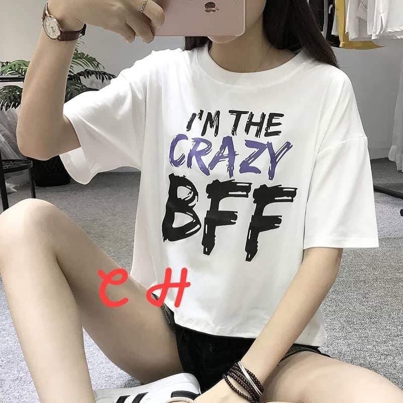 Áo croptop bff cộc tay chu1802