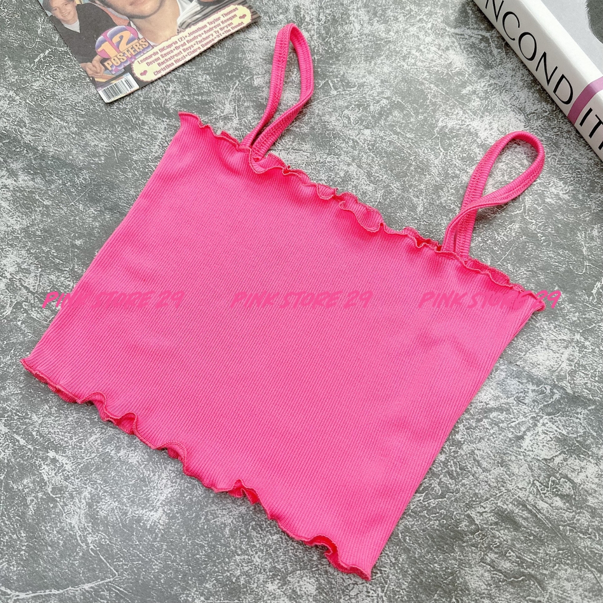 Áo croptop 2 dây thun gân a5201