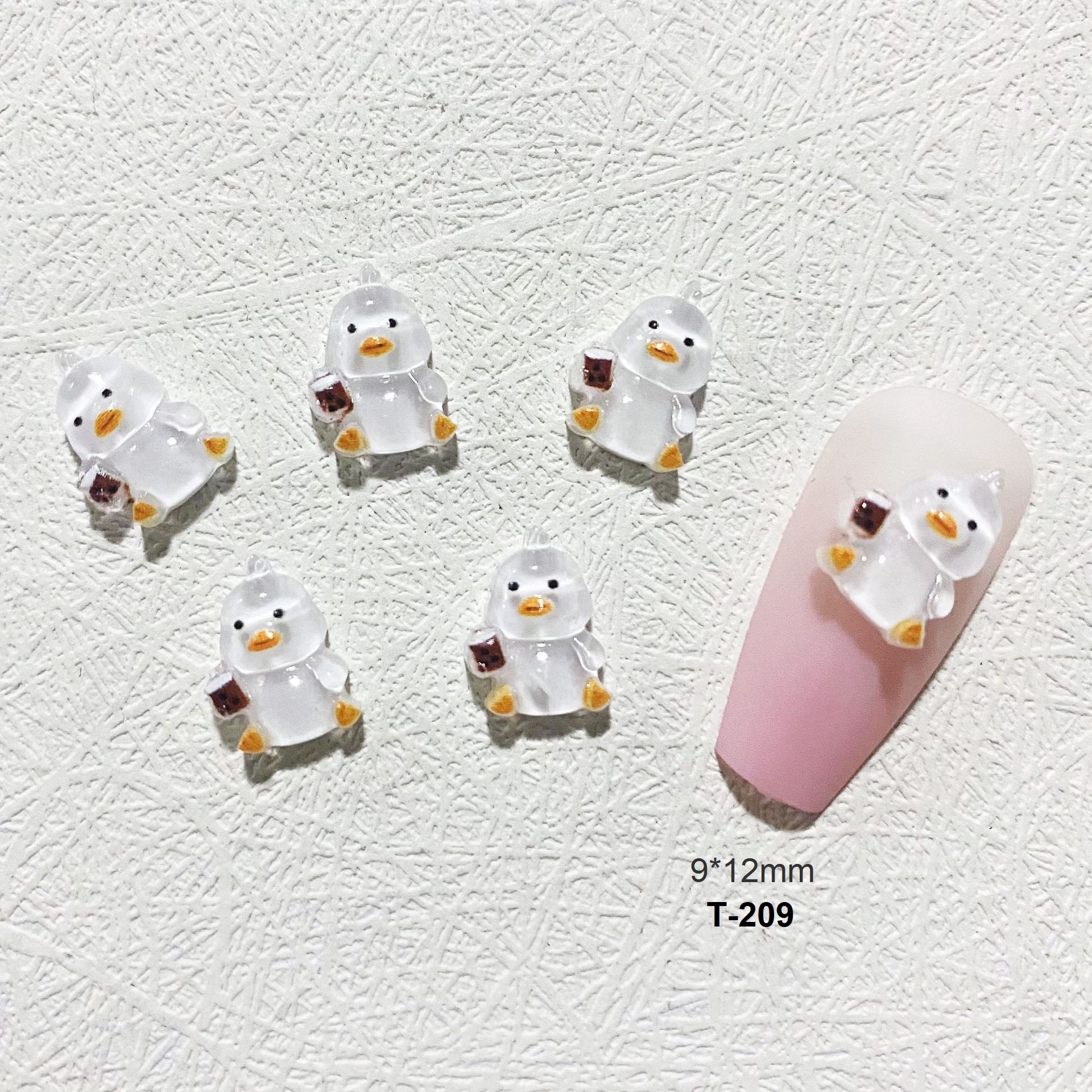 Charm hoạt hình bé vịt và gấu đáng yêu trang trí móng tay