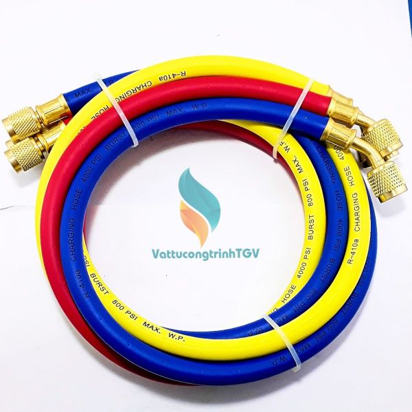 Bộ 03 dây nạp gas YOULZ dùng cho gas R410 - 40000PSI/800PSI dài 1.2m