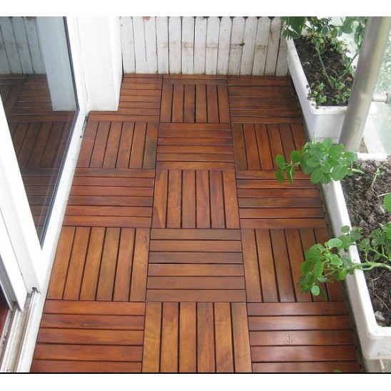 Tấm ván sàn gỗ tự nhiên lát ngoài trời 6 nan - Tấm Ván Lót Sàn Gỗ Vỉ Nhựa IKEA Chịu Nước Tốt, Sàn gỗ tự nhiên để ngoài trời.