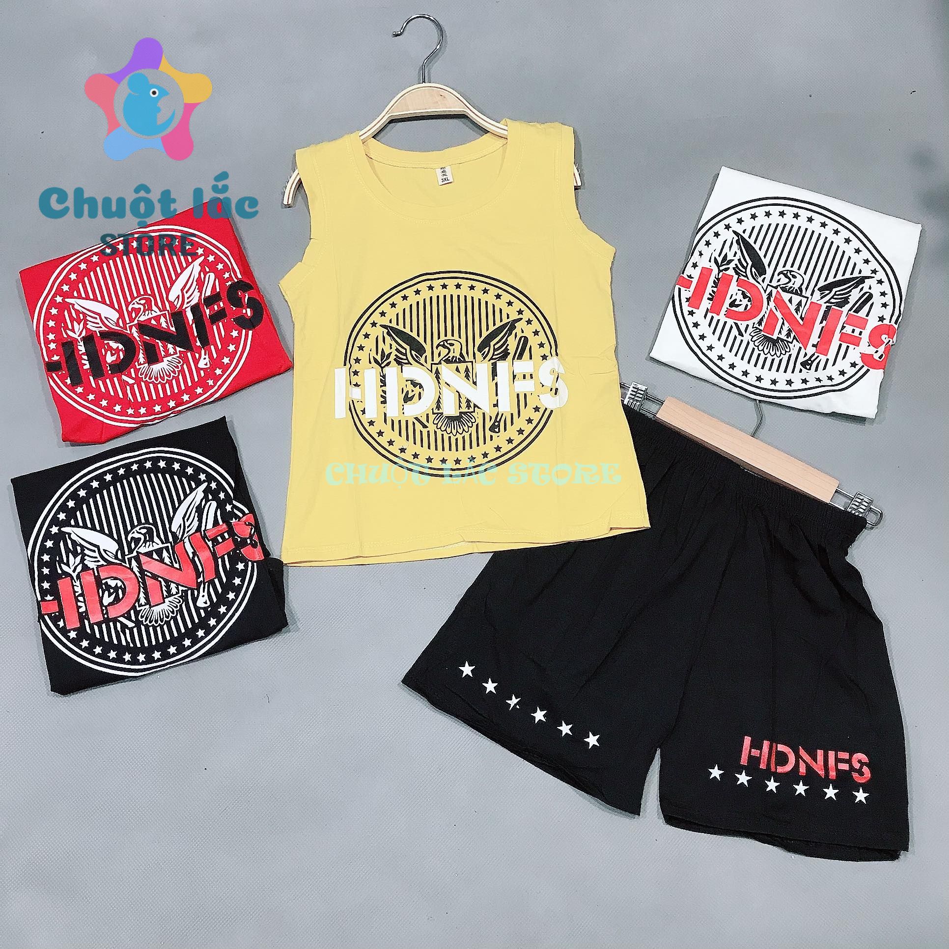 [HCM]Bộ quần áo ba lỗ bé trai size đại hình đại bàng thun cotton 4 chiều mát mẻ cho bé trai từ 25kg đến 40kg