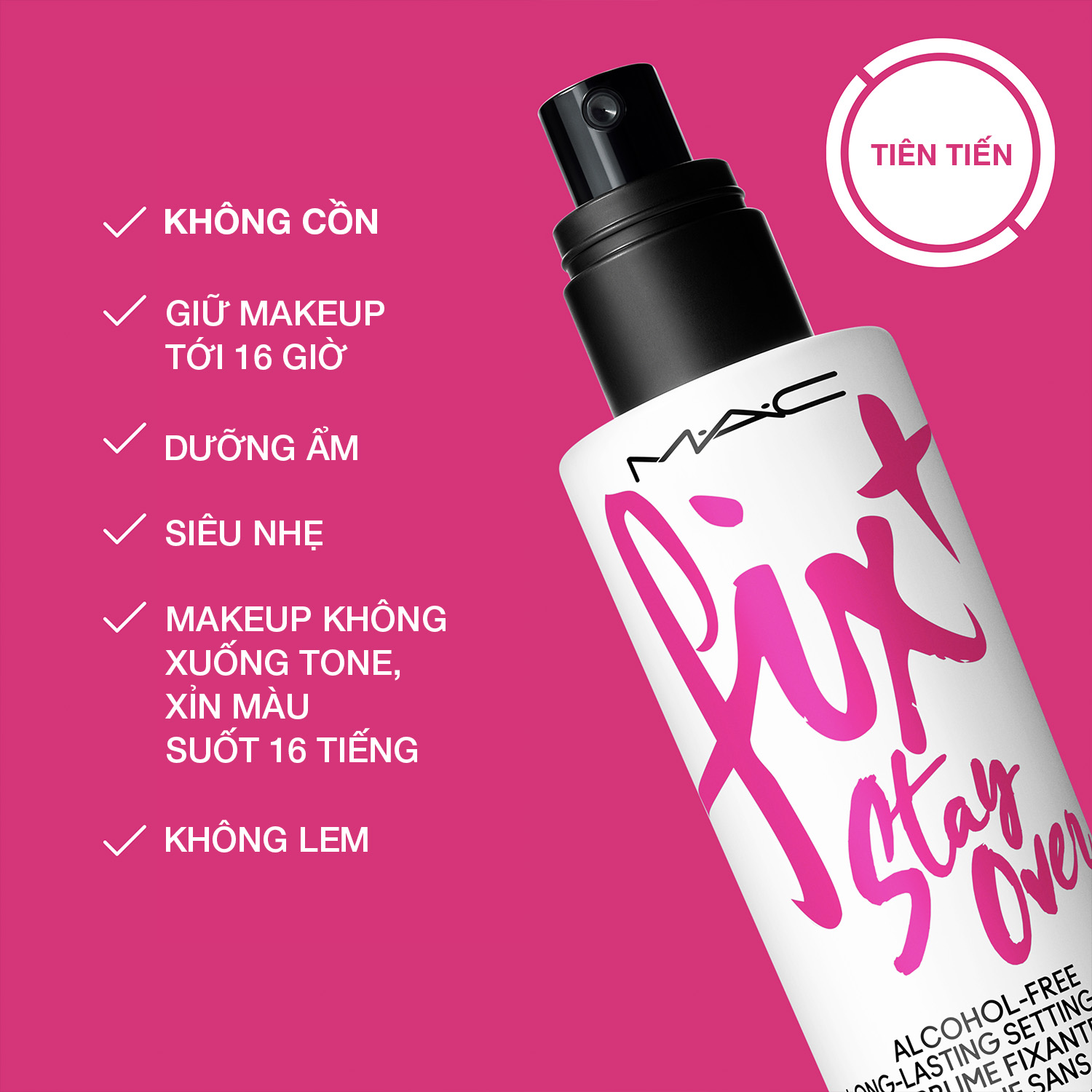 【TRAVEL SIZE】MAC  Fix+ Stay Over - 30ml / Makeup Setting Spray, long-wearing, blue light protection, alcohol free, transfer resistant - Best seller setting spray makeup