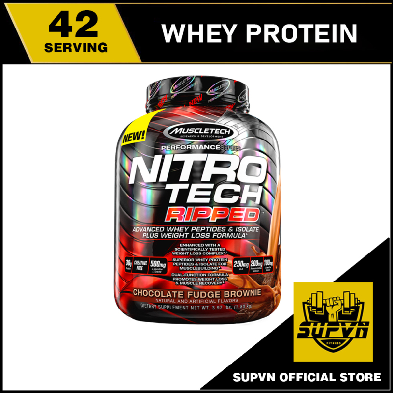 Whey Protein Nitro Tech Ripped MuscleTech 4Lbs - Sữa bổ sung Protein hỗ trợ tăng cơ giảm mỡ NitroTech nhập khẩu