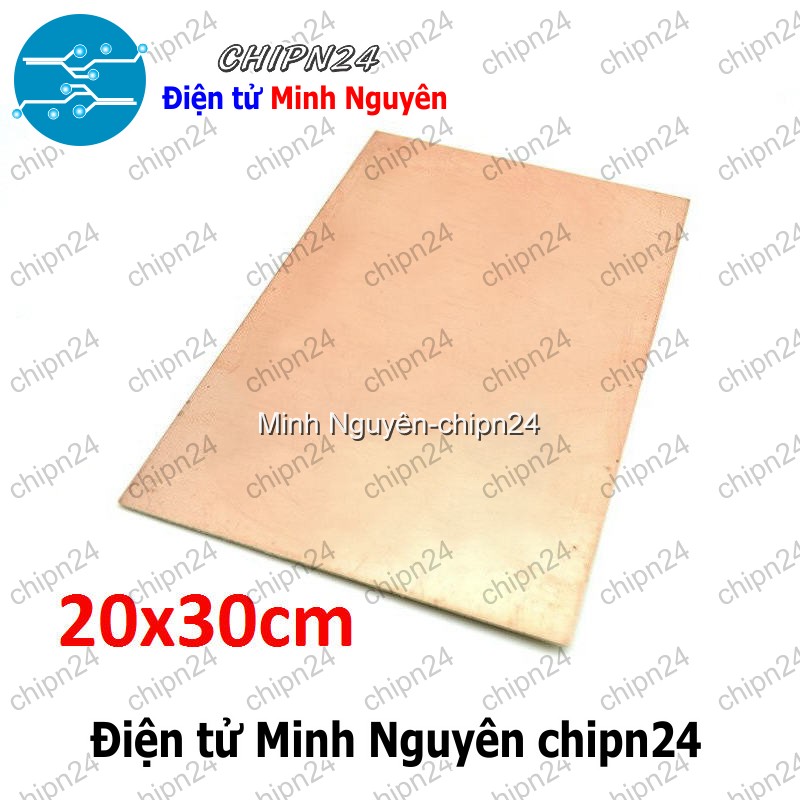 [1 tấm] Phíp Đồng Thủy Tinh 2 Mặt FR4 20x30cm - HH001413