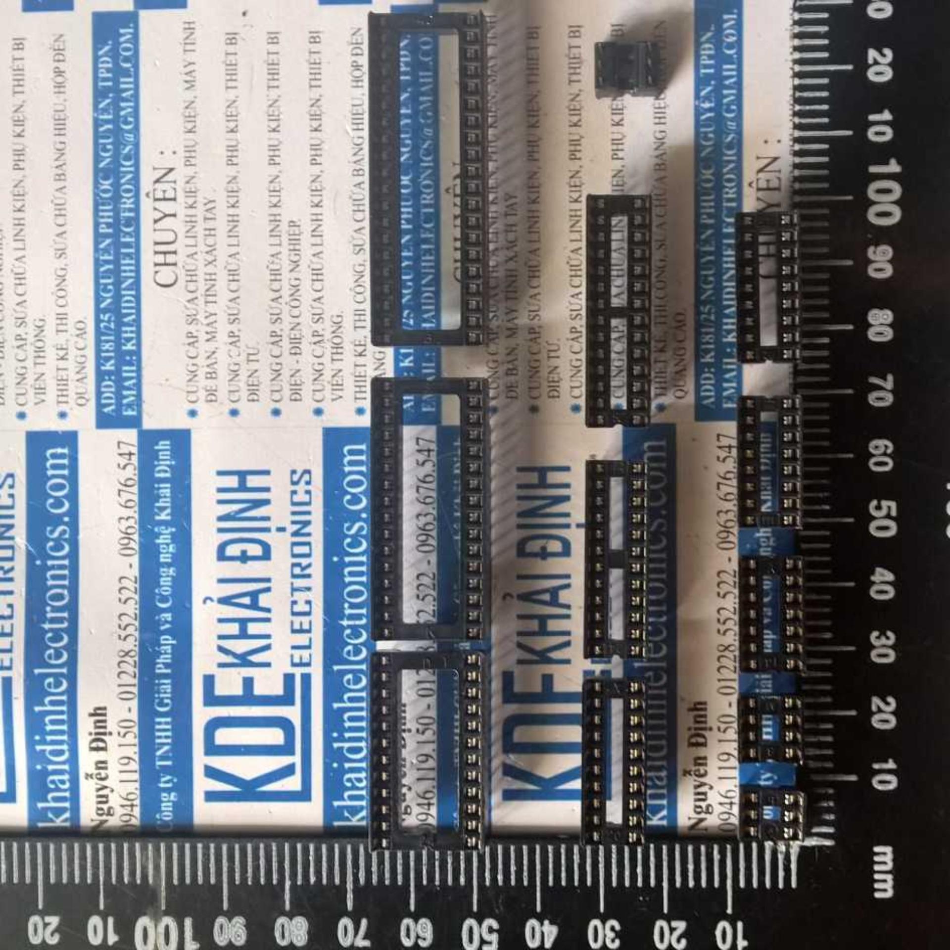 Đế ic màu đen, chân cắm 16p khe hẹp kde0437
