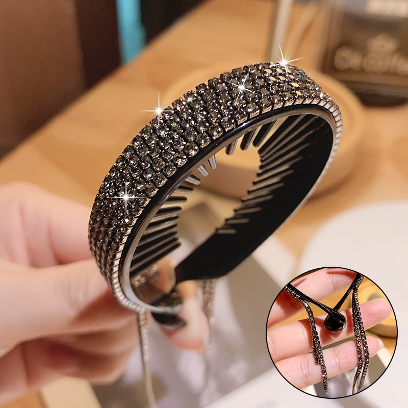 Kẹp búi tóc đính đá phong cách Hàn Quốc