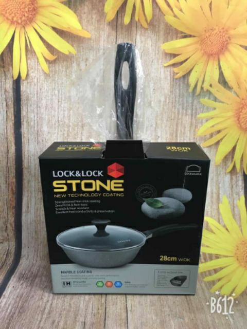 Chảo Sâu Lòng Đáy Phẳng Đá Stone Lock&Lock 30cm LCA6305D