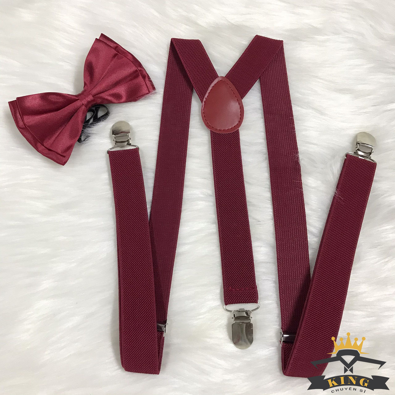 [Combo] Dây Đai Chữ Y Nam, Nơ Đeo Cổ KING bản 2.5cm  [M01+X05]