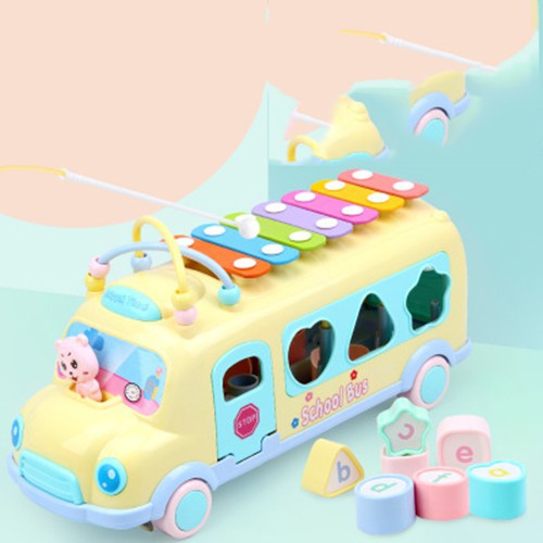 Đồ Chơi Xe Bus Thả Hình Đánh Đàn Cho Bé