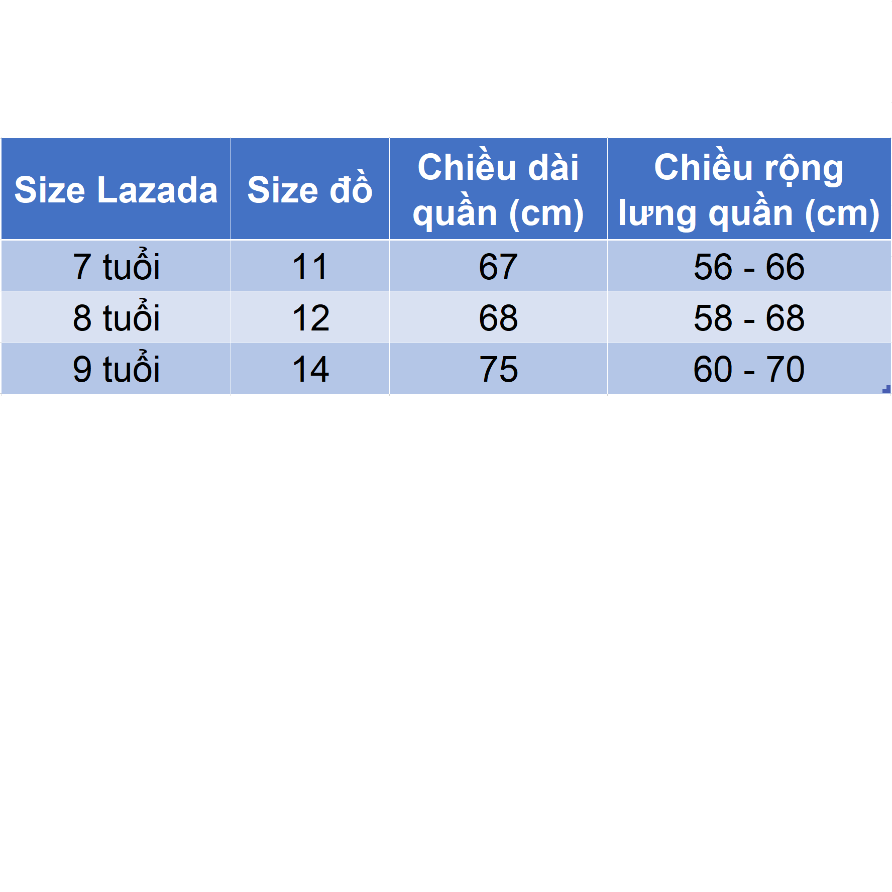 Quần thun dài bo ống cho bé size đại