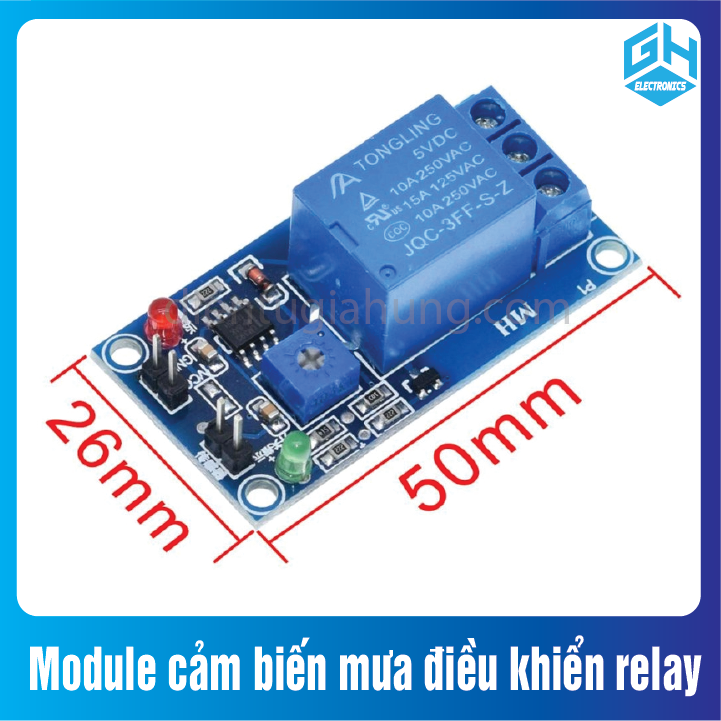 Rain Sensor Module Controls Relay