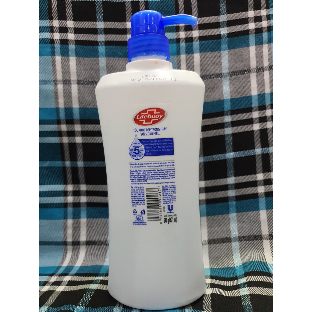 Dầu Gội Lifebuoy - Tóc Dày & Óng Ả - 621Ml