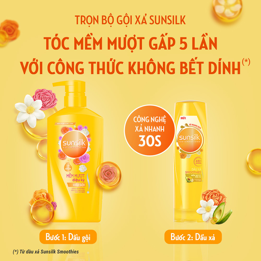 Dầu xả SUNSILK (320g) VÀNG