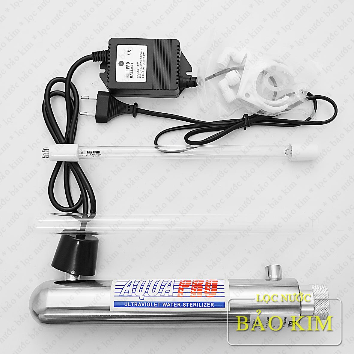 14W- Bộ đèn UV diệt khuẩn 14W Aquapro dùng cho máy lọc nước