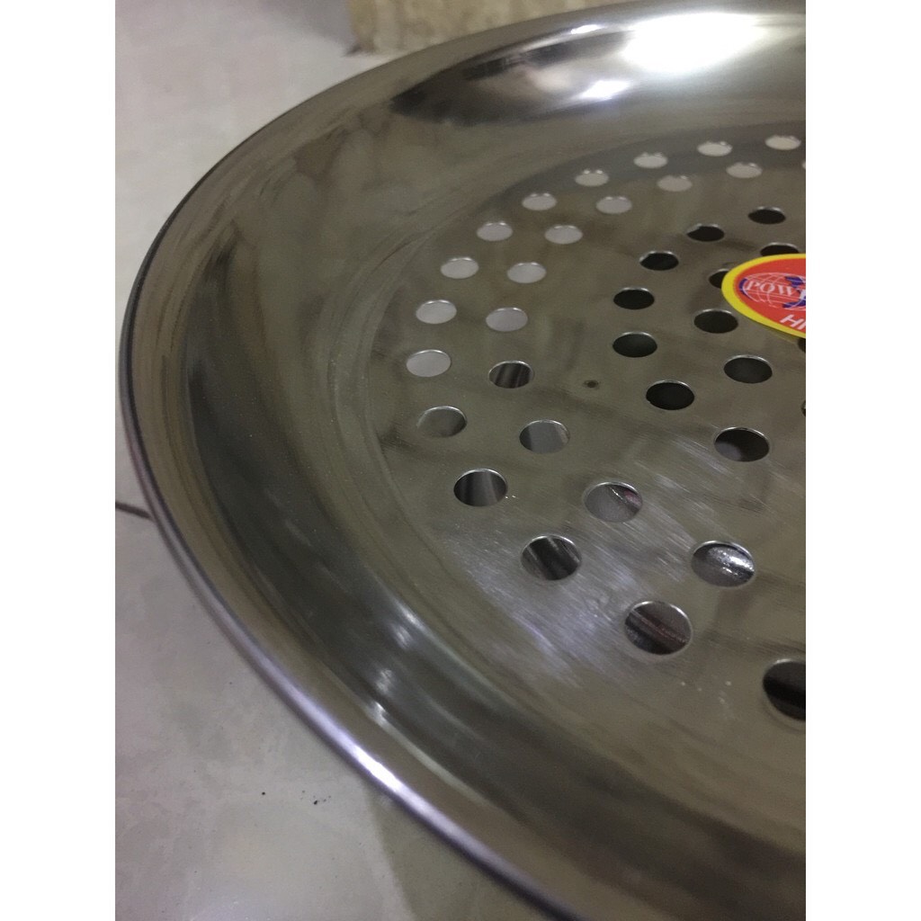 Dĩa hấp inox size 22cm, 24cm dùng để hấp, chưng các món ăn