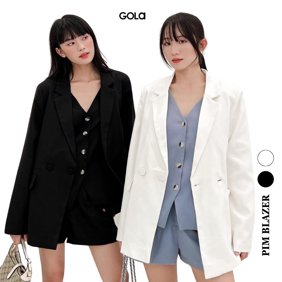 PIM BLAZER - Khoác Blazer dài tay cổ vest