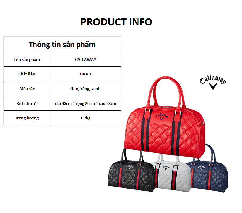 túi đựng đồ Callaway - Callaway bag-  boston golf bag