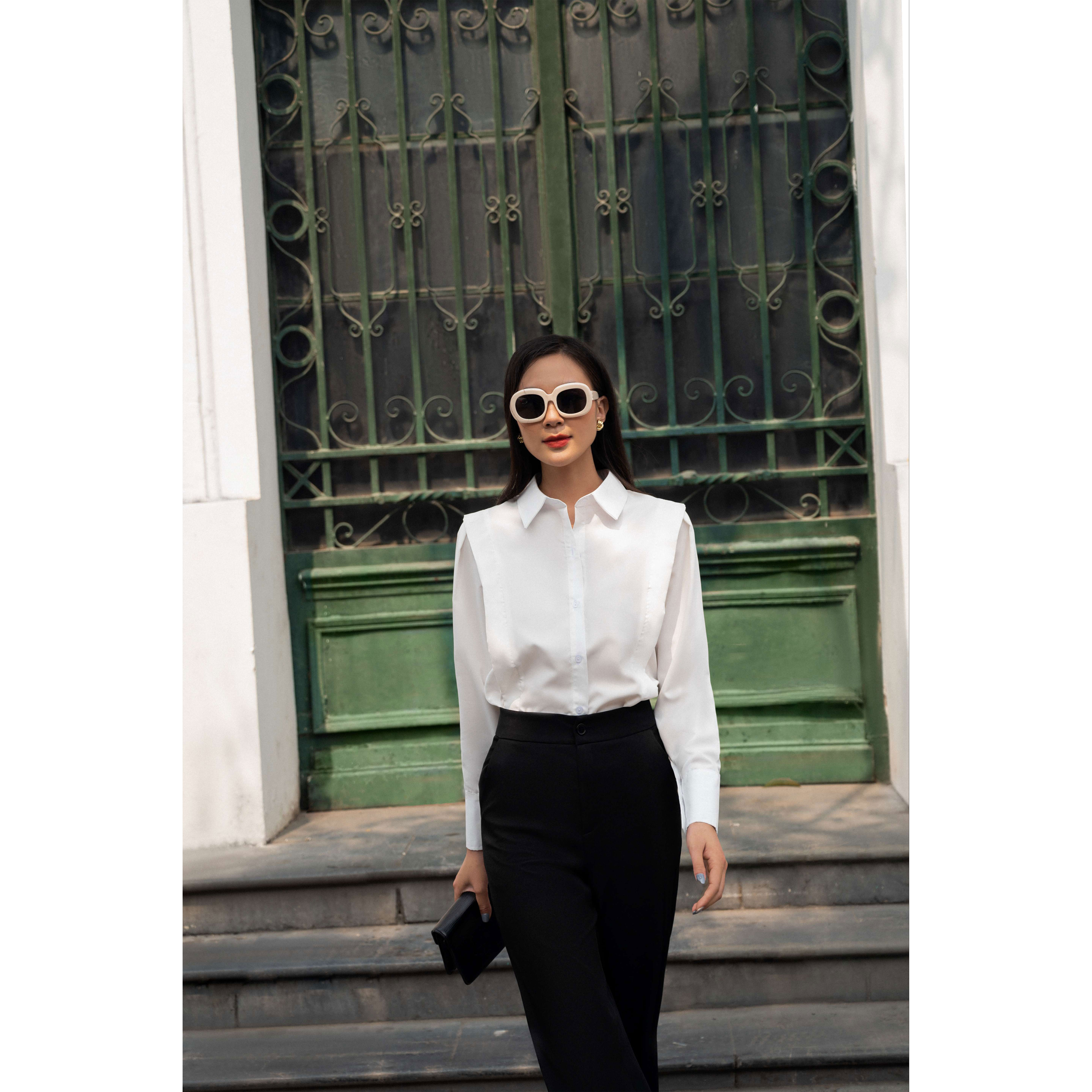 Sơ mi trắng viền kiểu SHI03222 - MAIIMER
