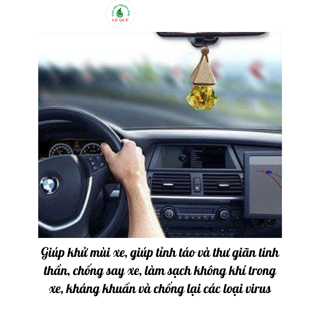 (Lê Quế) Tinh dầu treo xe Chanh Đào  Giúp tỉnh táo, giảm căng thẳng Khử mùi hồi trên xe Giảm say xe 7ml Koshka Home (1)