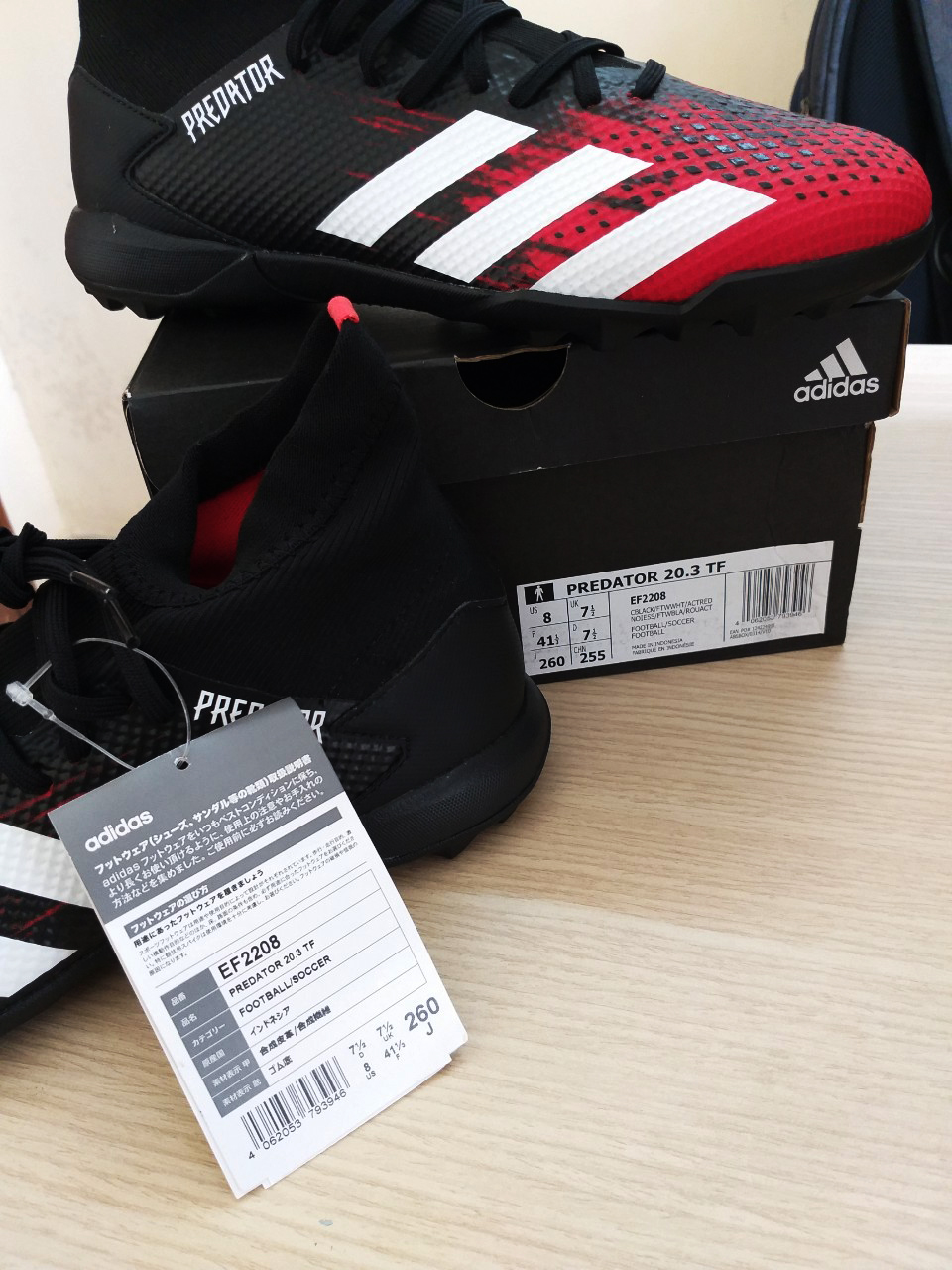 Giày Adidas Predator 20.3 TF- Core Black/White/Active Red