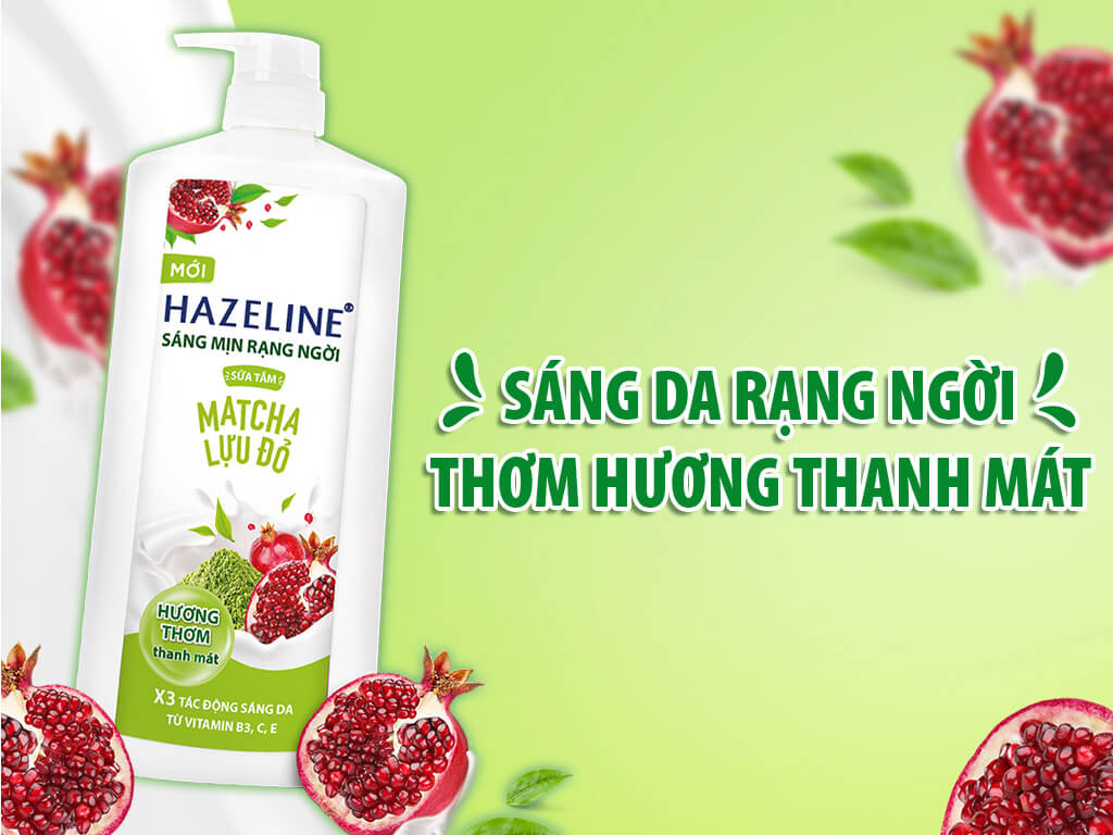 [HCM]Sữa Tắm Hazeline Matcha Lựu Đỏ 1KG