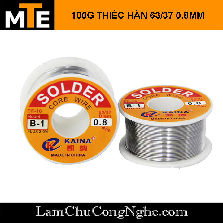Thiếc hàn 63% cf-10 dây 0.8mm flux 2%