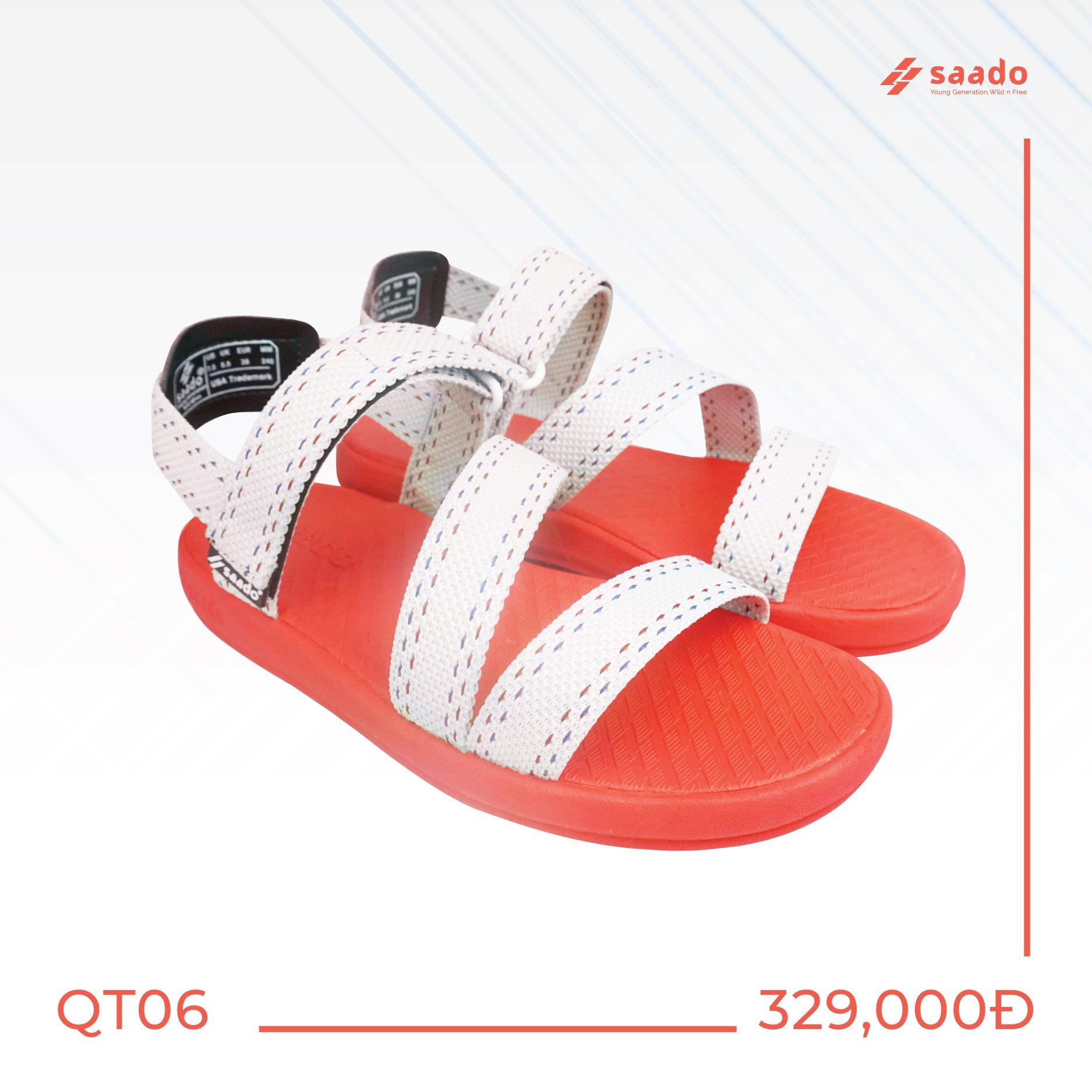Giày sandal Nữ Saado QT06 - Dải may Quý Tộc