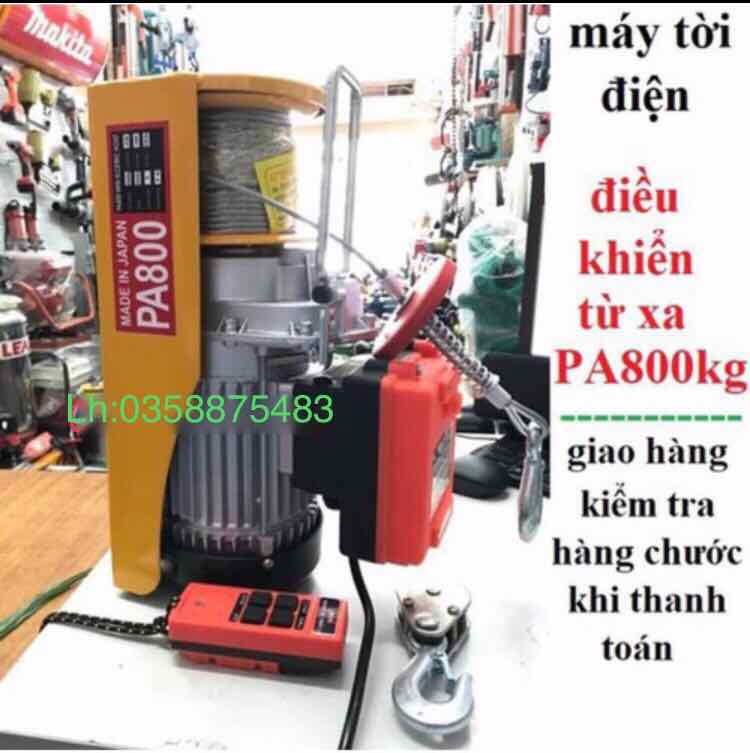 Máy tời điện tời treo pa 800 điều khiển từ xa - tời 800 điều khiển