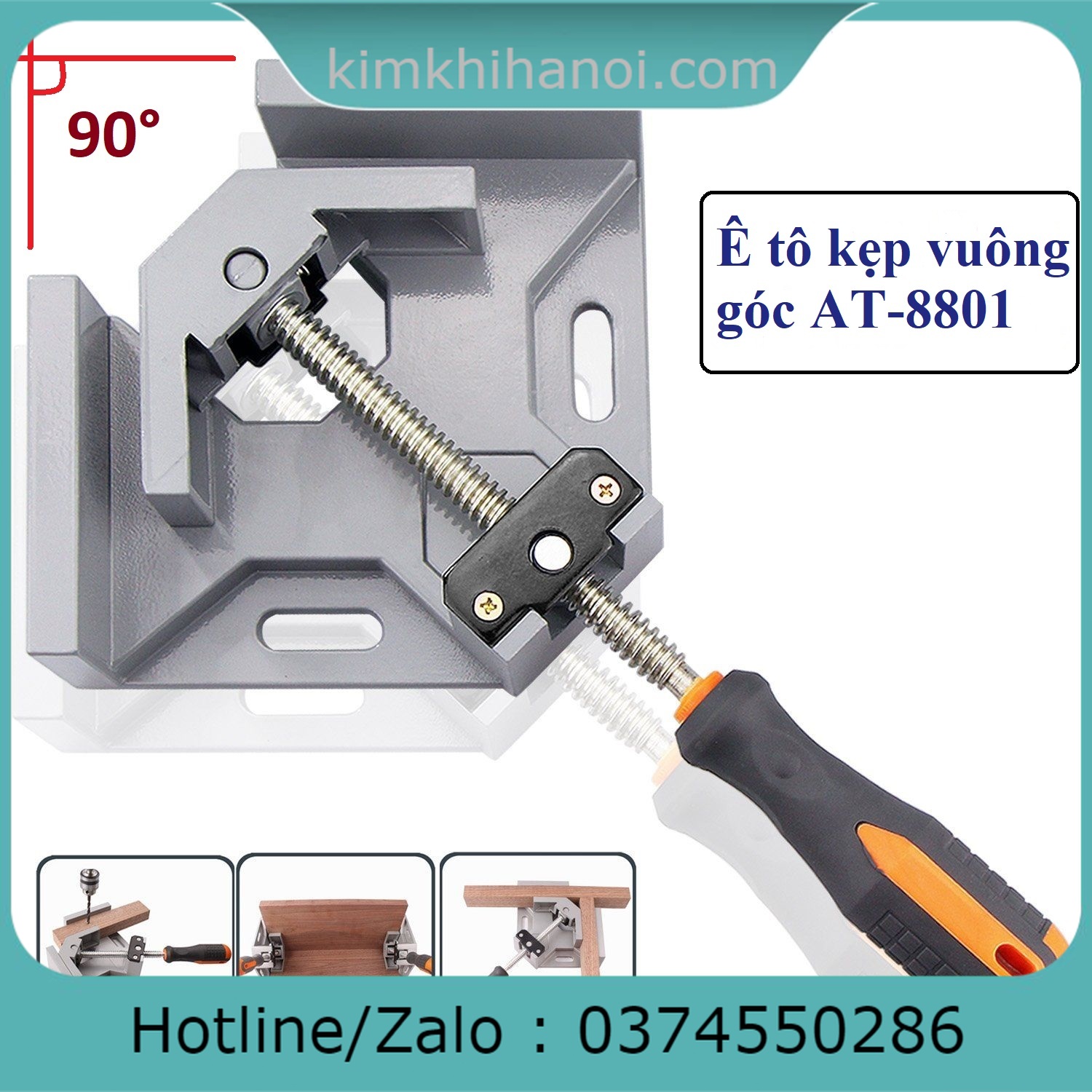 Ê tô cơ khí kẹp góc vuông at-8801 - ê tô vuông góc 68mm