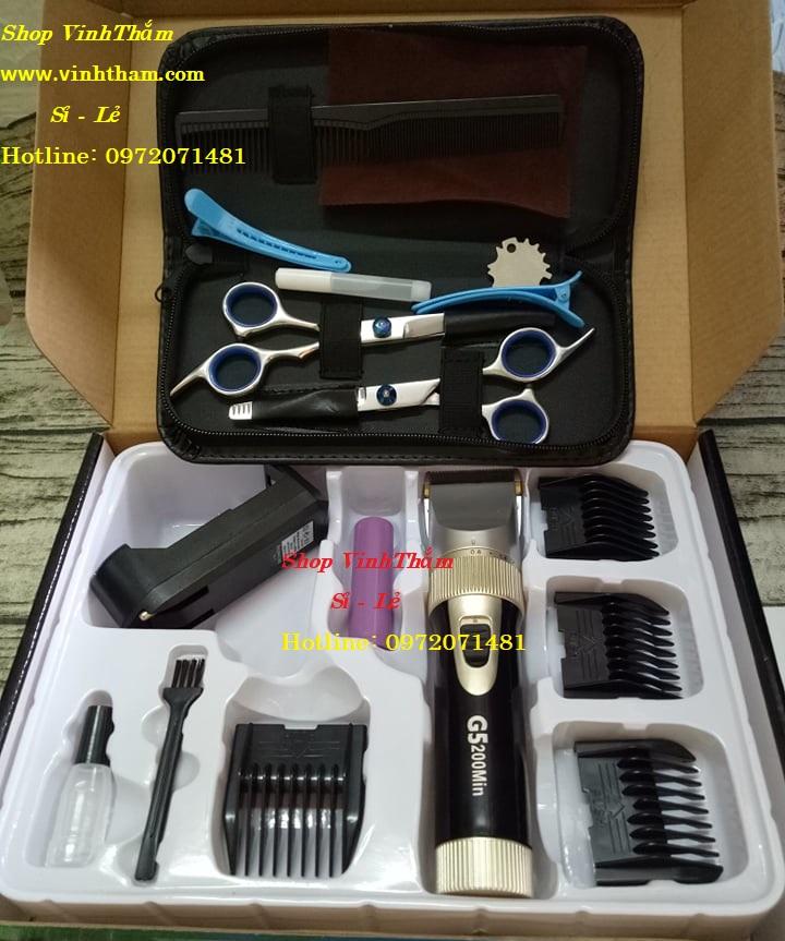tông đơ- tông đơ cắt tóc gia đình[ Tặng kèm bộ kéo cắt tỉa + ví đựng kéo + 2 kẹp tóc + lược]