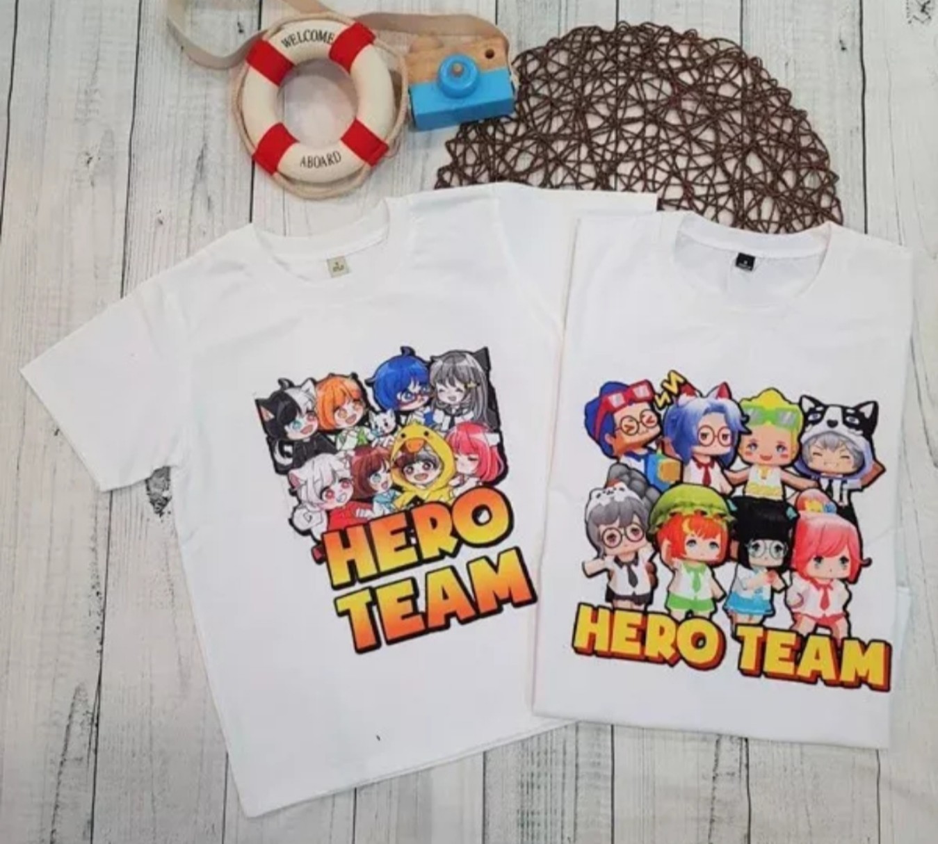 (HCM) áo thun bé trai bé gái in hình HELLO TEAM