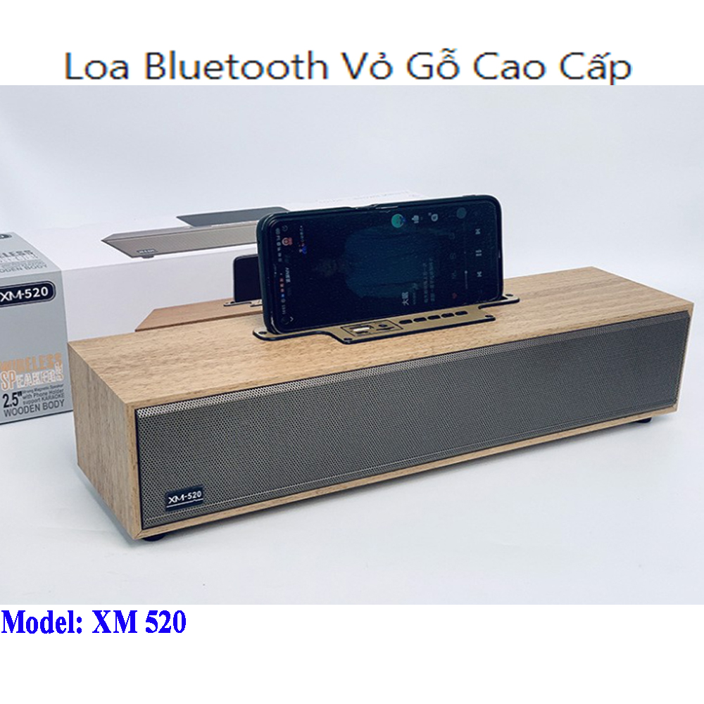 Loa Bluetooth Võ Gỗ XM-520 20W - Loa XM 520 Âm Thanh Cực Đỉnh Thiết Kế Sang Trọng Bass Siêu Trầm Siêu Ấm - BH 12 Tháng