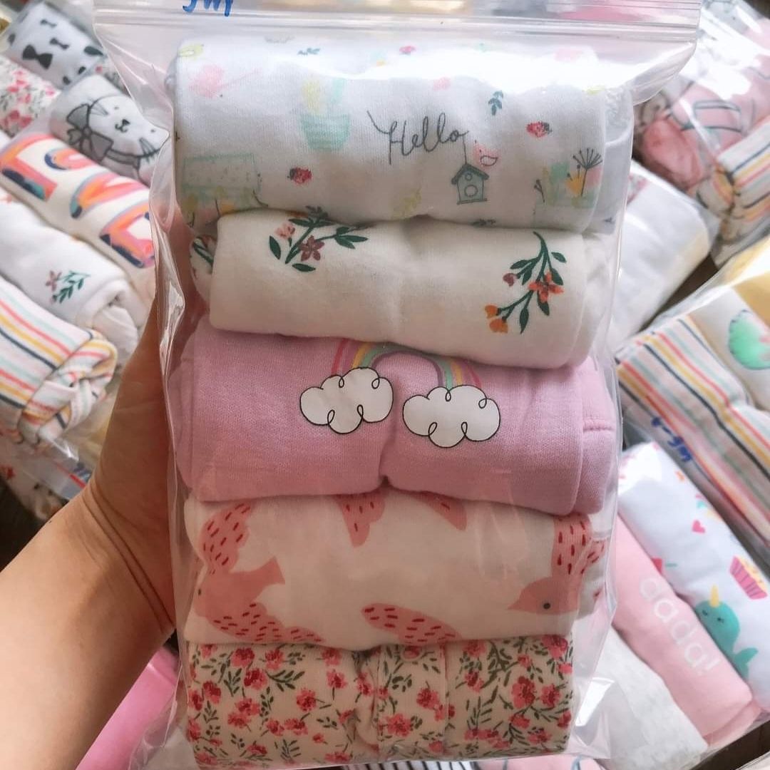 Bodysuit/ Body chip cho bé trai bé gái Xuất Dư Cambodia chất 100% cotton size 0-24M
