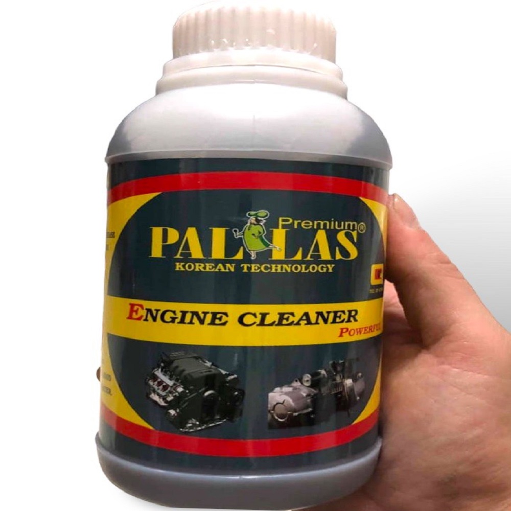 Dung dịch rửa lốc máy cực mạnh Pallas Engine Cleaner Powerful 500ml tính năng tẩy rửa mạnh nhanh chóng làm sạch bề mặt
