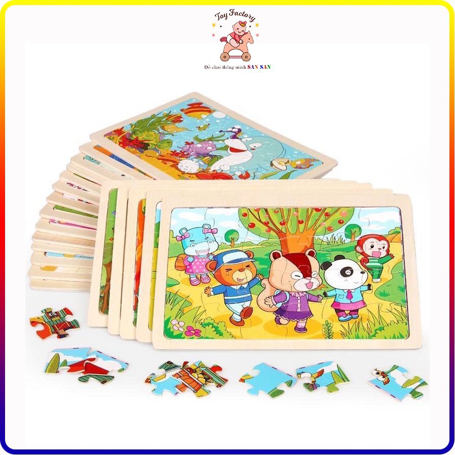 Tranh Ghép Hình Gỗ 24 Mảnh Cho Bé