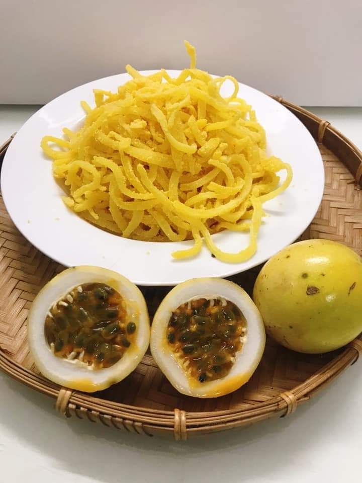 Mứt dừa non sợi vị chanh dây 500g