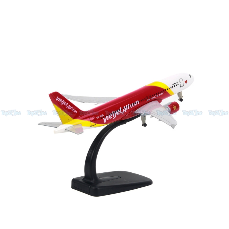 [HCM]Mô hình máy bay Vietjet Airbus A320 20cm Everfly