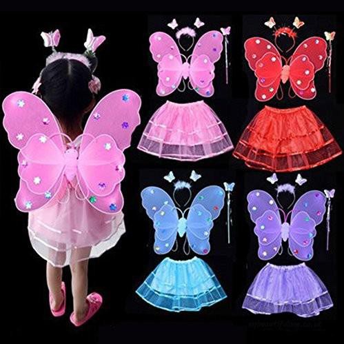 Bộ cánh tiên phát sáng 4 chi tiết cho bé gái đi chơi dịp lễ
