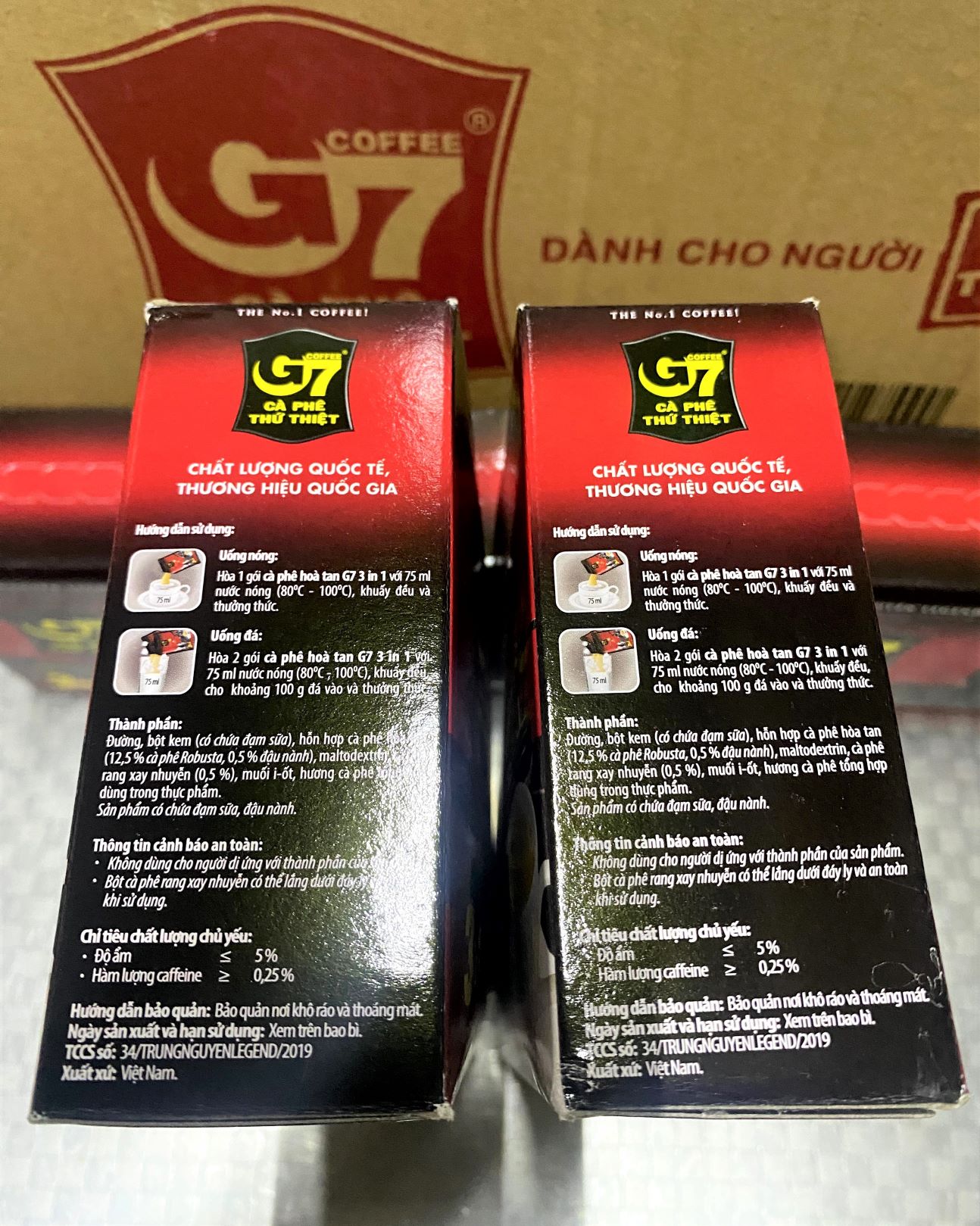 Trung Nguyên Cà Phê G7 Hòa Tan 3in1 336g (21 gói x 16g) GMO Free Multipack