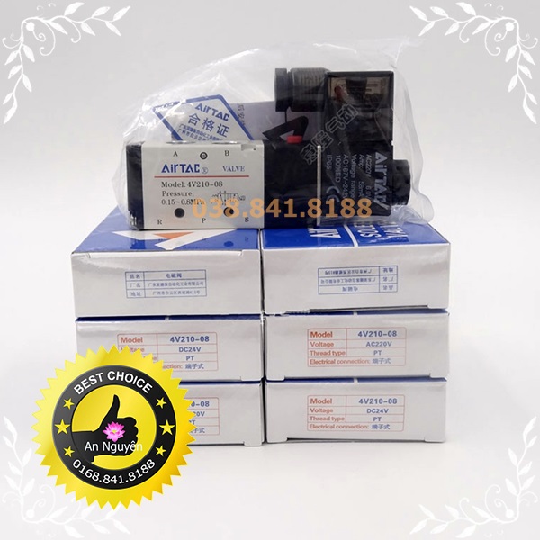 Van điện từ Aiirtac 4V210 ren 13mm Mới