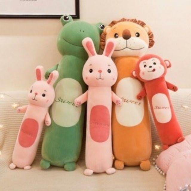 GỐI ÔM GẤU BÔNG HÌNH THÚ CUTE CHO BÉ YÊU (DÀI 55CM) - HÀNG CAO CẤP KHÔNG XẸP THEO THỜI GIAN, GOI OM GAU BONG HINH THU CUTE CHO BE YEU - HANG CAO CAP KHONG XEP
