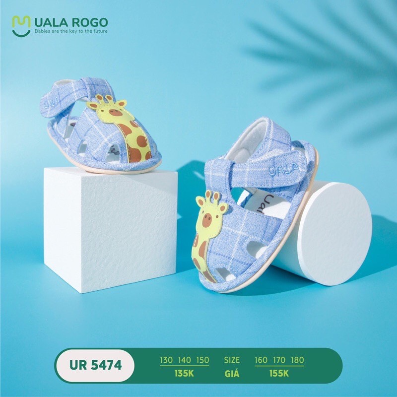 UALA ROGO-Giày tập đi Hươu cao cổ chuẩn y khoa đế cao su non chống trơn trượt bé trai bé gái siêu mềm nhẹ