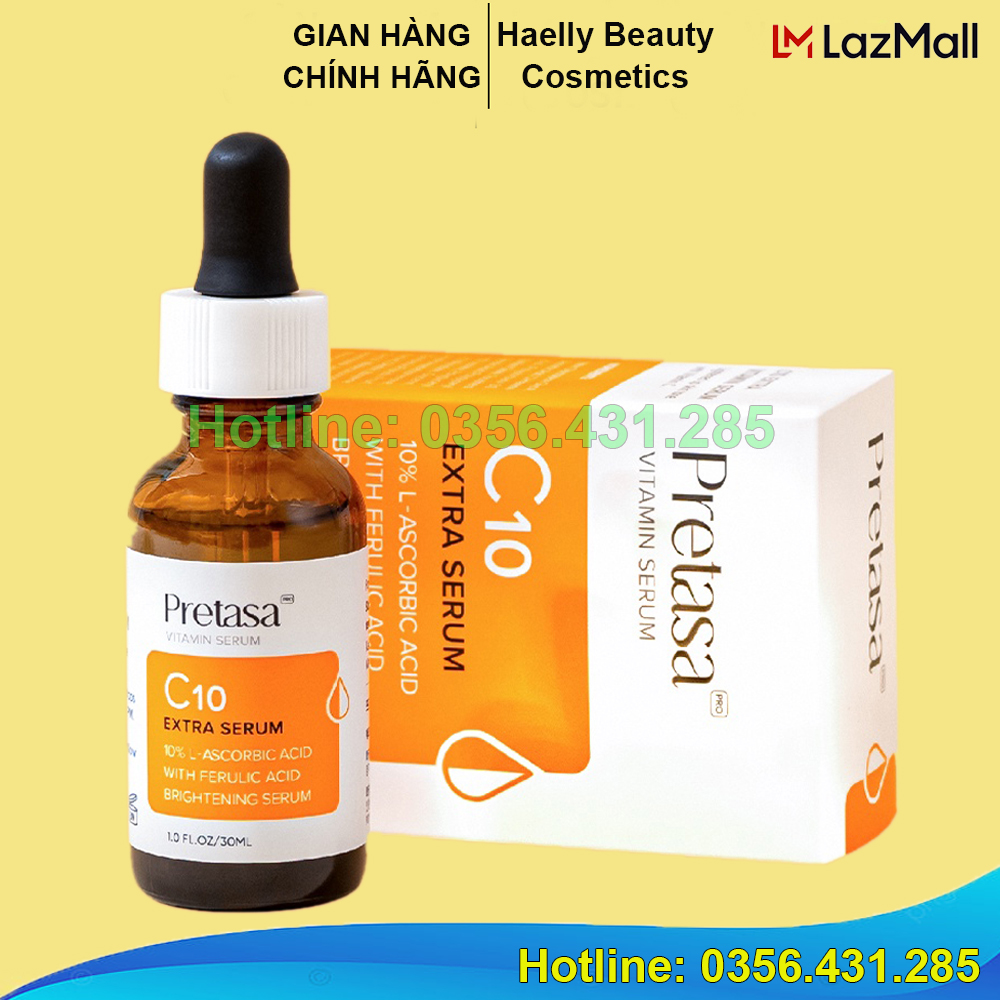 Serum vitamin c 10% pretasa mờ thâm nám sáng da 30ml