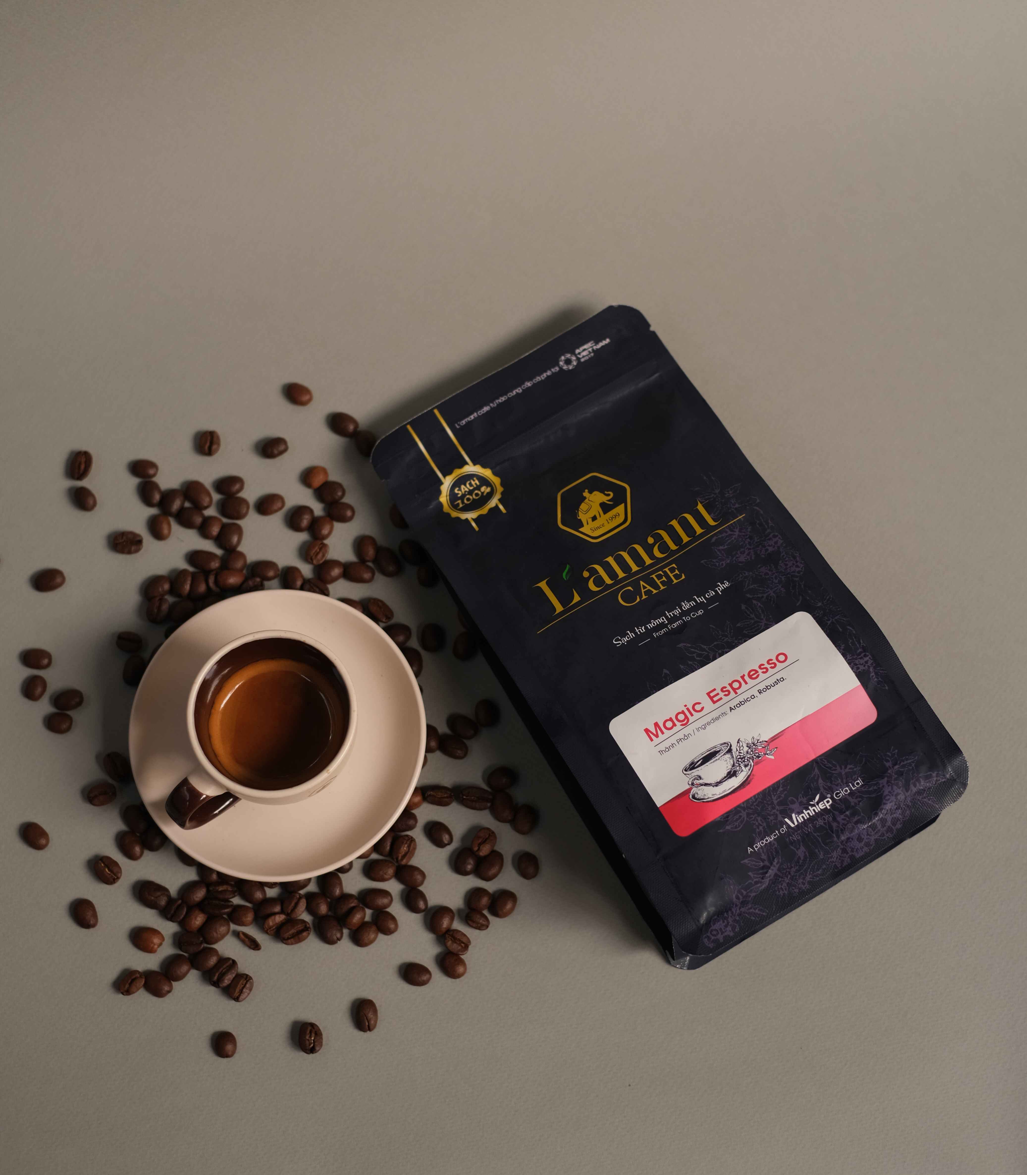 Cà phê hạt rang L’amant Magic Espresso - L’amant Magic Espresso Roasted Coffee